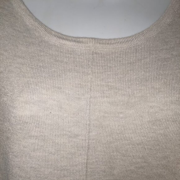 Beige Scoop Neck Sweater Size Large - Picture 2 of 3